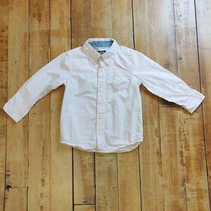 Oshkosh Button Down Shirt 4T Pink Cotton Pastel Pink Spring Easter